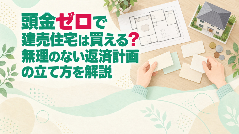 頭金ゼロで建売住宅は買える？無理のない返済計画の立て方を解説の画像
