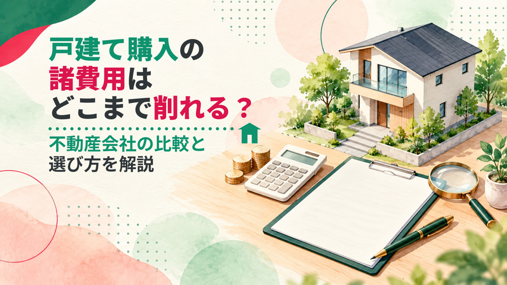 戸建て購入の諸費用はどこまで削れる？不動産会社の比較と選び方を解説の画像