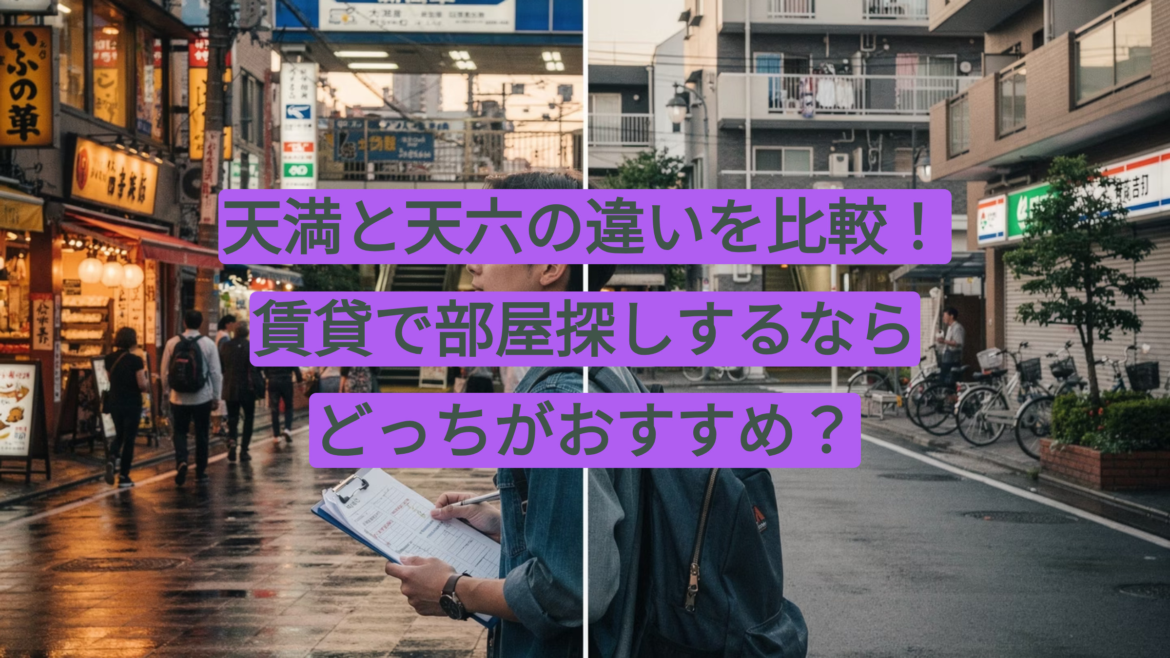 天満と天六の違いを比較!賃貸で部屋探しするならどっちがおすすめ?の画像