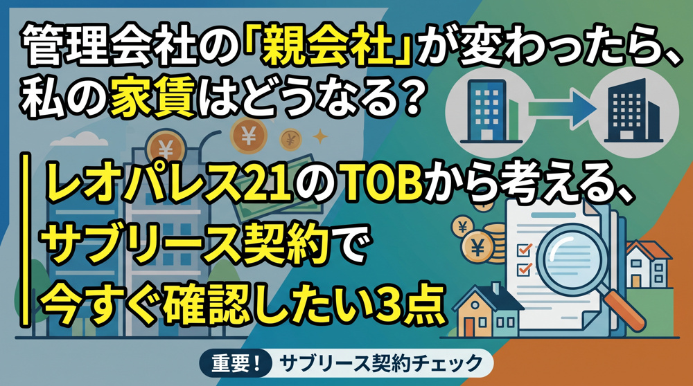 レオパレスTOB、家主が確認すべき契約3点の画像