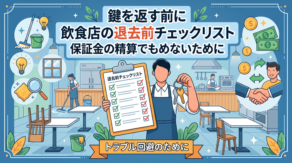 鍵を返す前に｜飲食店の退去前チェックリストの画像