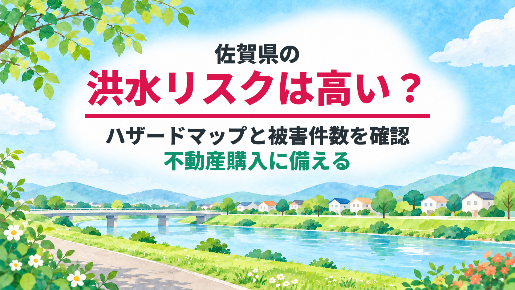 佐賀県の洪水リスクは高い？ハザードマップと被害件数を確認して不動産購入に備えるの画像