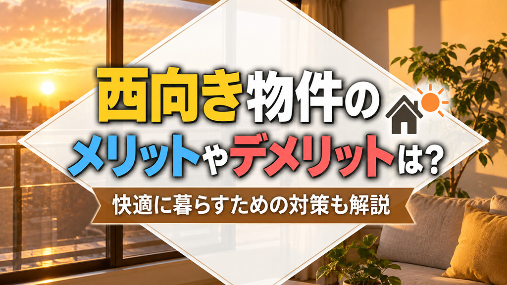 西向き物件のメリットやデメリットは？快適に暮らすための対策も解説の画像