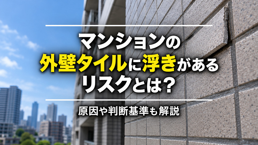 マンションの外壁タイルに浮きがあるリスクとは？原因や判断基準も解説の画像