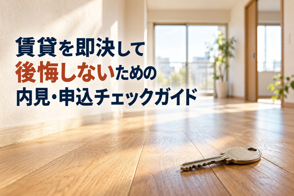 賃貸を即決して後悔しないための内見・申込チェックガイドの画像