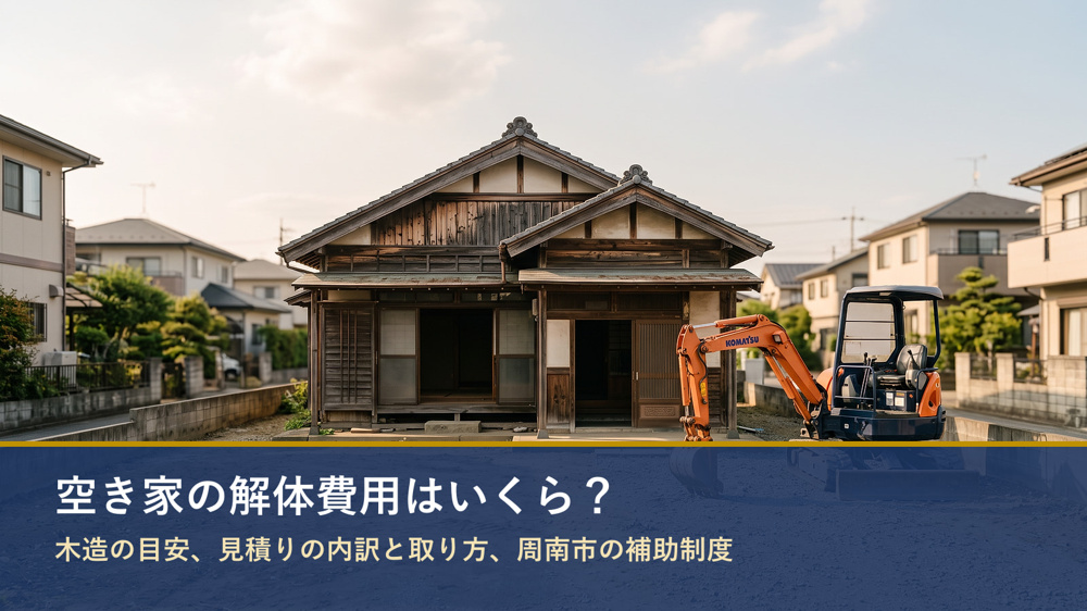 空き家の解体費用はいくら？木造の目安と補助制度の画像