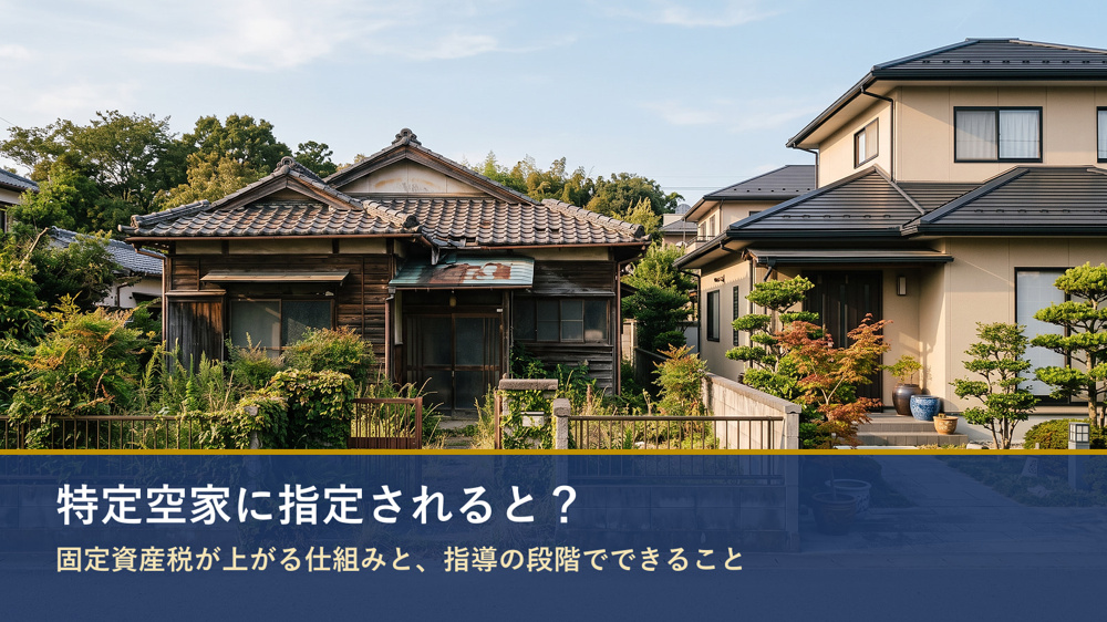 特定空家に指定されると？固定資産税が上がる仕組みの画像