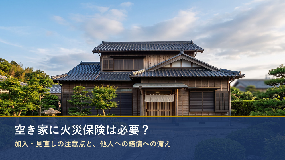 空き家に火災保険は必要？加入・見直しの注意点と賠償への備えの画像