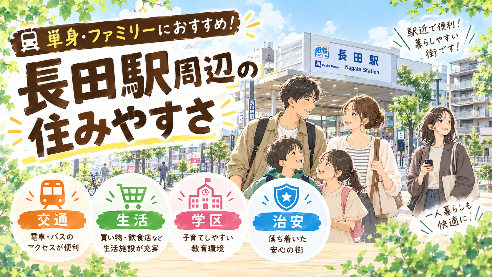 長田駅エリアの魅力を徹底解説|学区・交通・住みやすさの画像