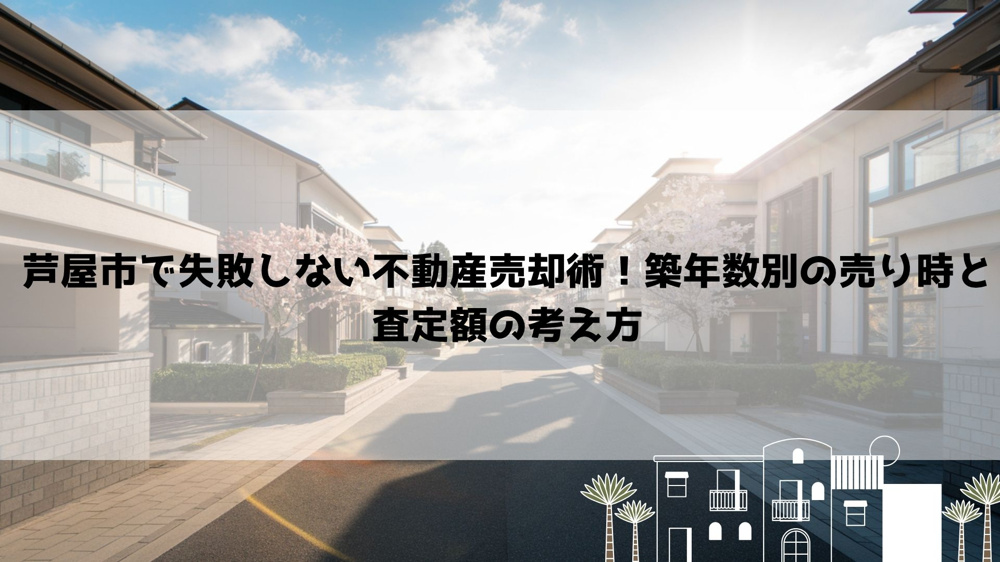 【2026年最新】芦屋市で失敗しない不動産売却術！築年数別の売り時と査定額の考え方の画像