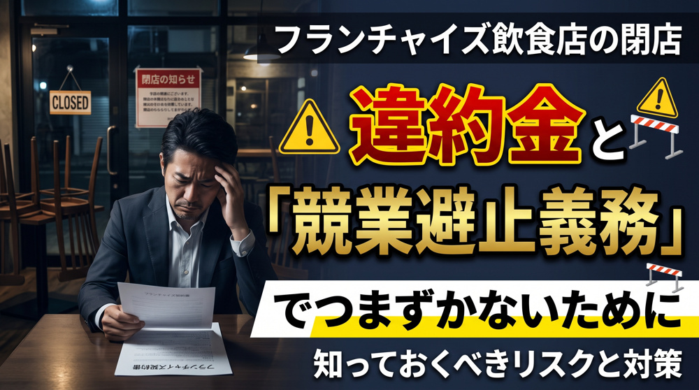 フランチャイズ店の閉店｜違約金と競業避止の注意点の画像
