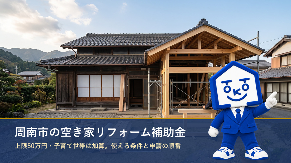 周南市の空き家リフォーム補助金｜上限50万円・子育て世帯は加算の画像
