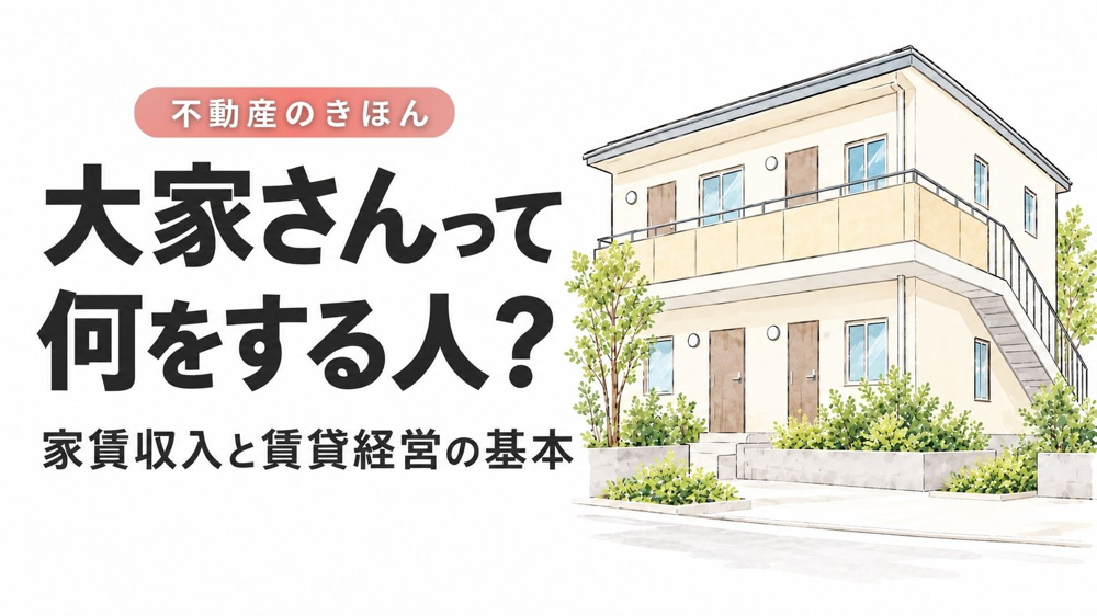 大家さんって何する人？家賃収入と賃貸経営のきほんの画像