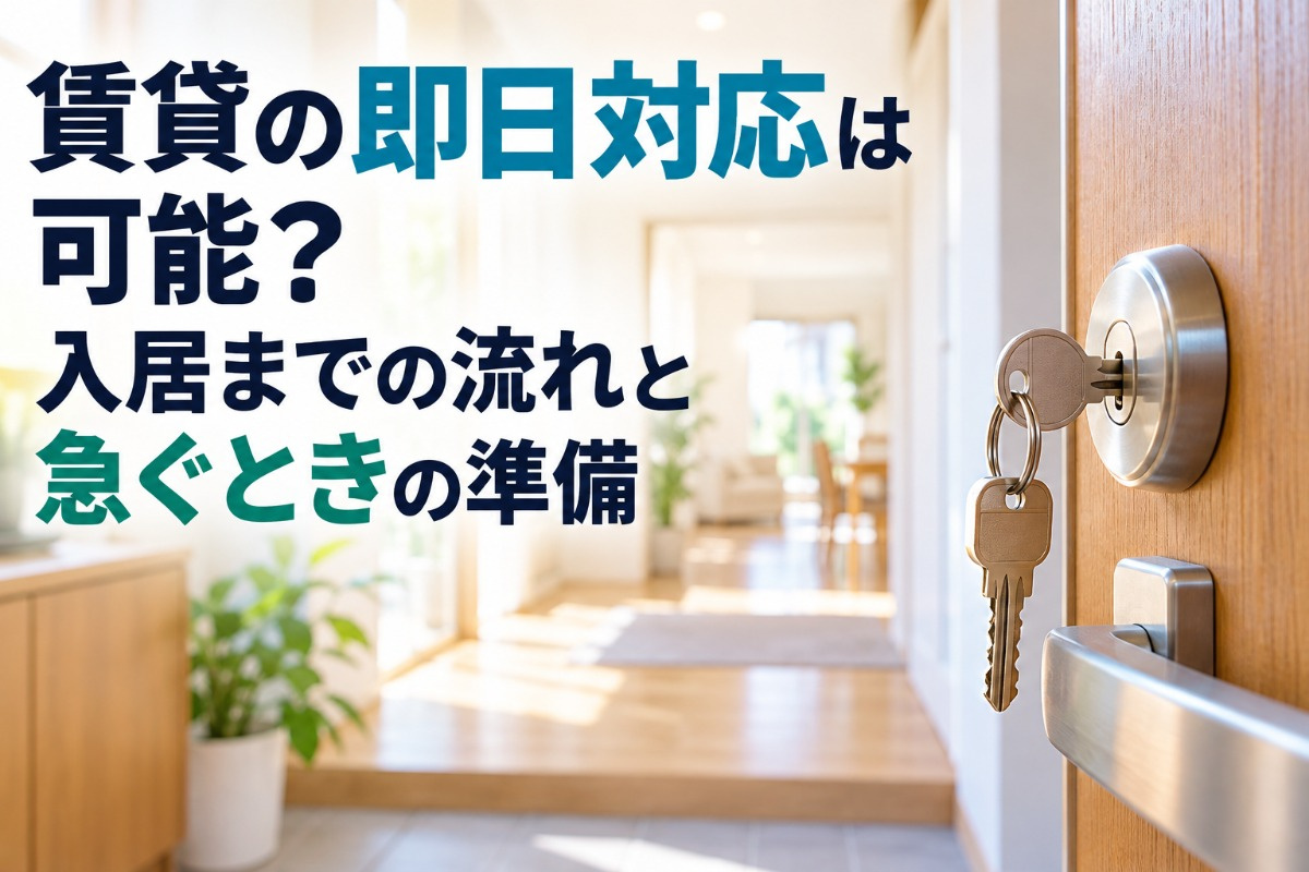 賃貸の即日対応は可能？入居までの流れと急ぐときの準備の画像