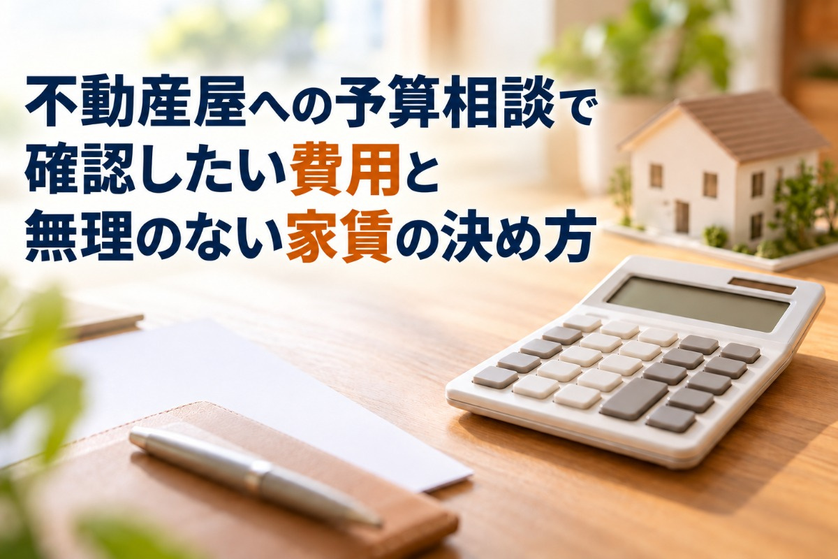 不動産屋への予算相談で確認したい費用と無理のない家賃の決め方の画像
