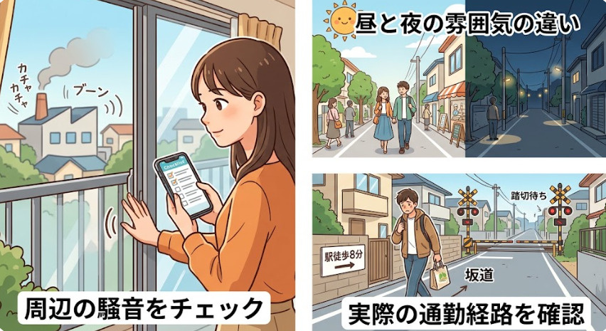 住んでから後悔しない】内見時に見落としがちな「周辺環境・嫌悪施設」のチェックリスト8選の画像