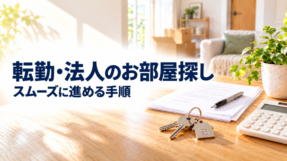 転勤で法人のお部屋探しは不安？流れを知ってスムーズに進める方法の画像