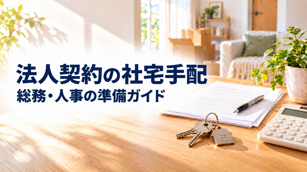 法人契約で賃貸社宅を手配するコツは？転勤時の手続きの流れと必要な社内準備を解説の画像