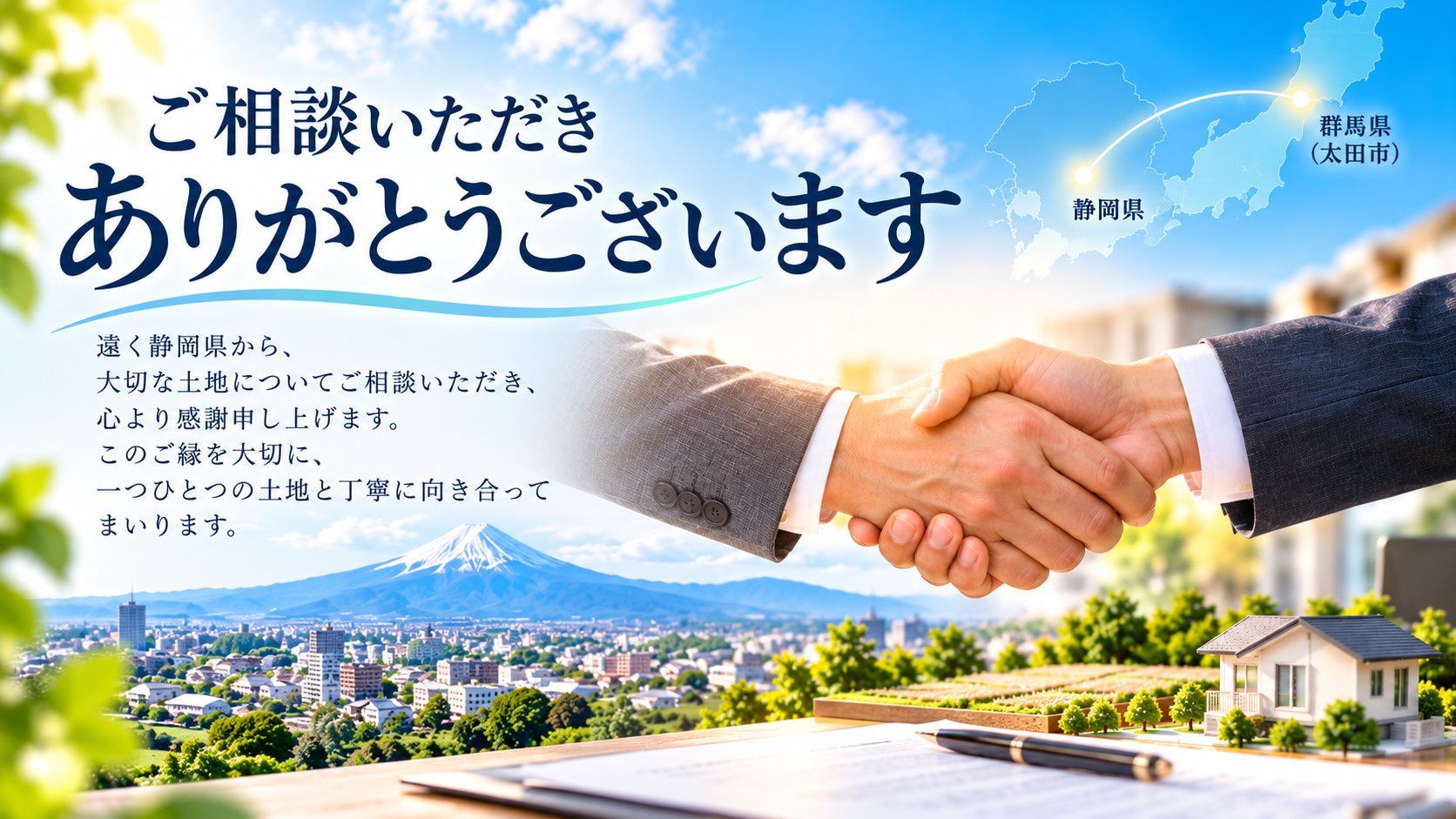静岡県の不動産業の大先輩から土地買取りのご相談|ご縁に感謝の画像