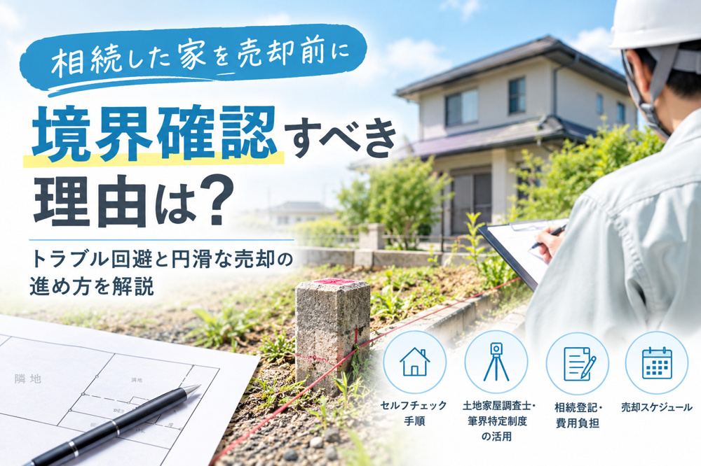 相続した家を売却前に境界確認すべき理由は？トラブル回避と円滑な売却の進め方を解説の画像