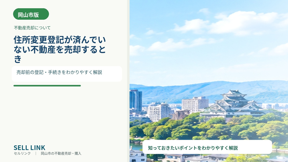 【岡山市版】住所変更登記が済んでいない不動産を売却するときの画像