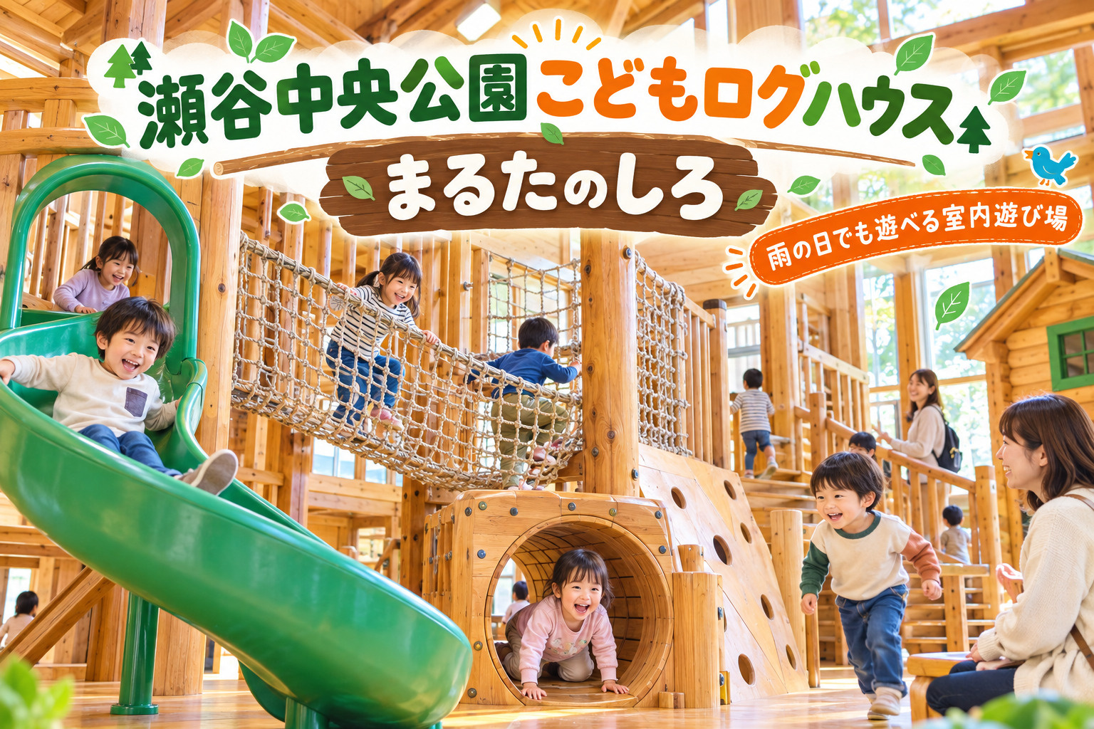 瀬谷中央公園こどもログハウス「まるたのしろ」｜雨の日でも遊べる瀬谷区の室内遊び場の画像