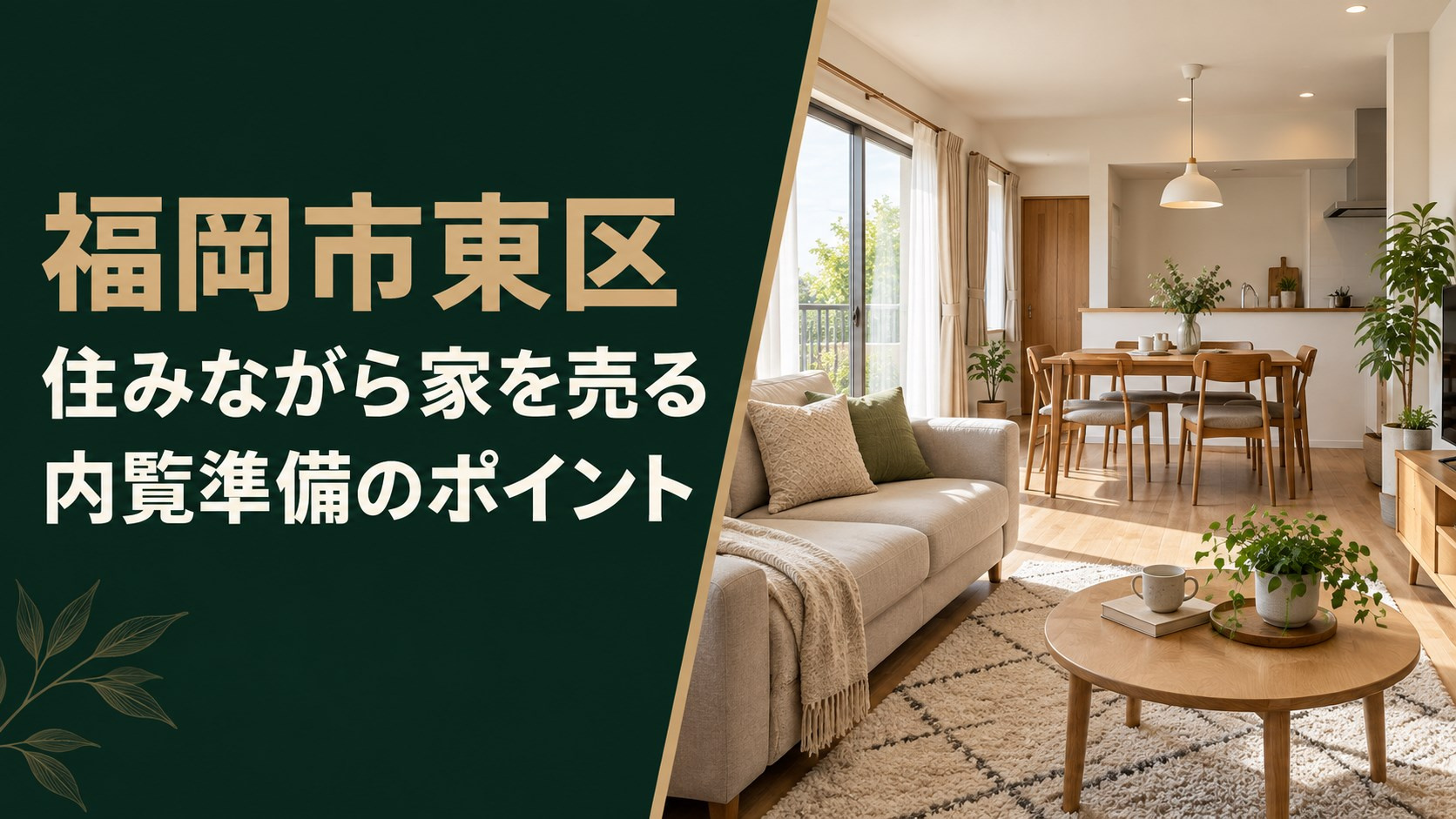 福岡市東区で住みながら家を売るには?内覧準備と日程調整の5つのポイントの画像