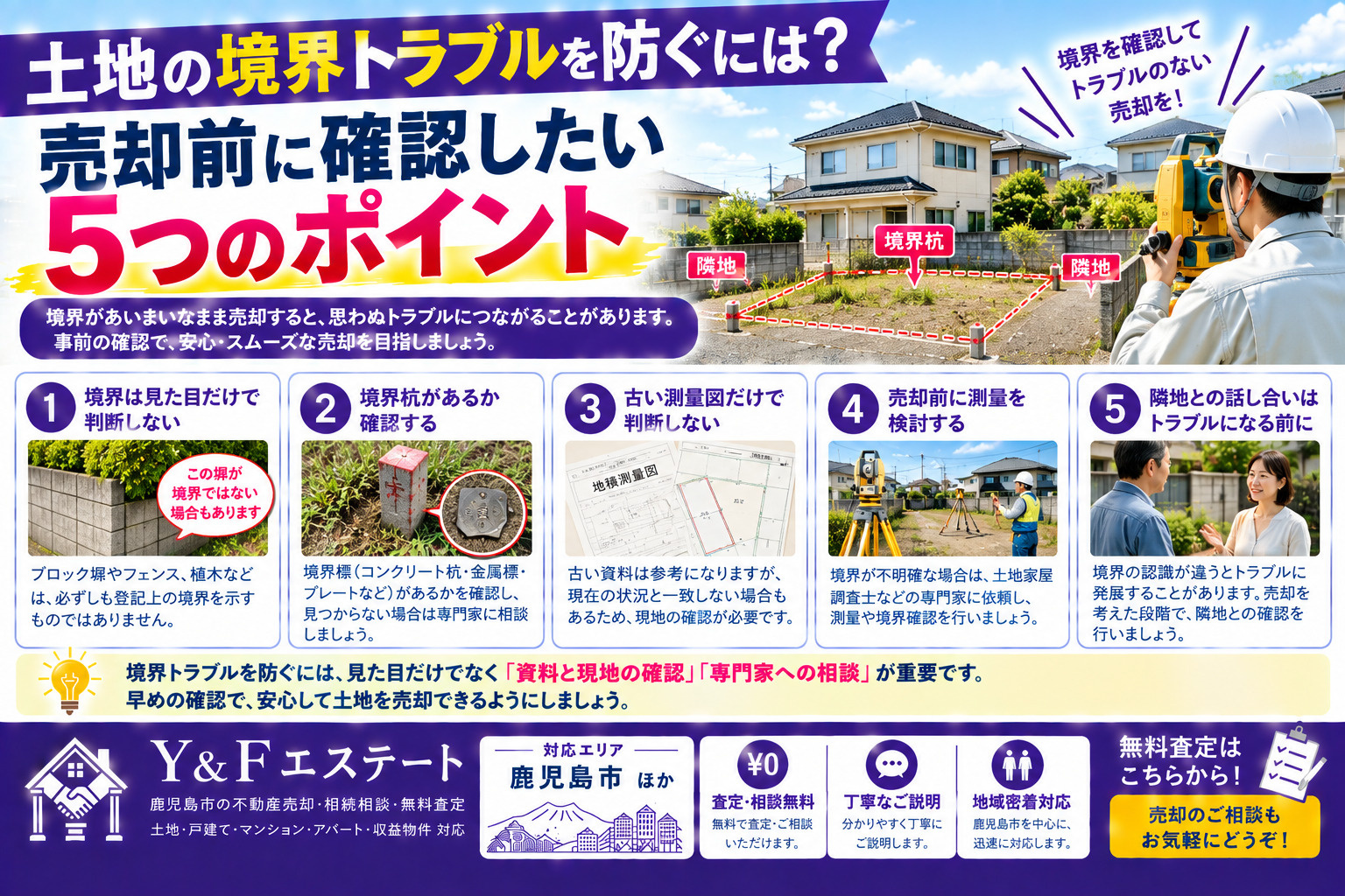 土地の境界トラブルを防ぐには？売却前に確認したい5つのポイントの画像