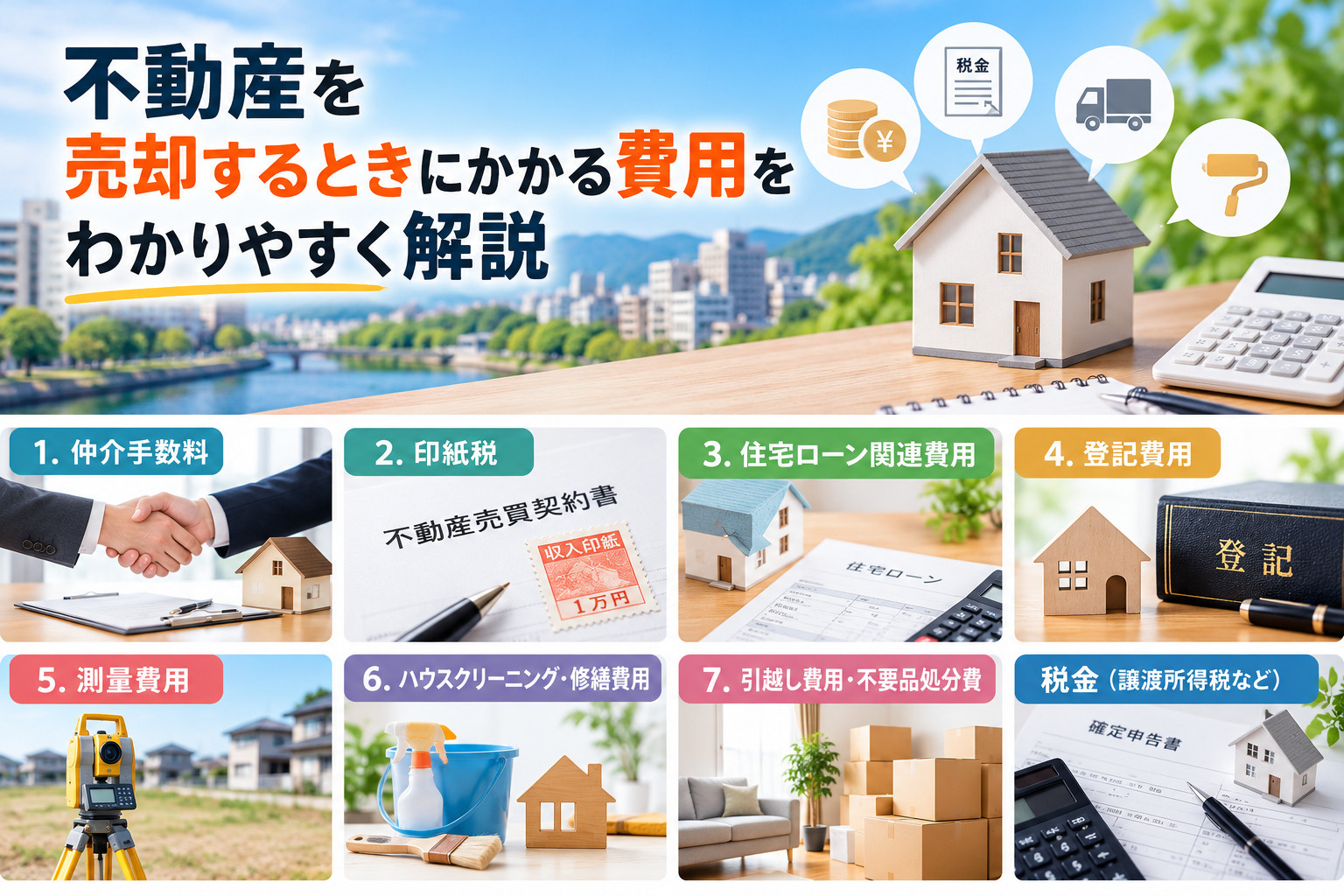 不動産を売却するときにかかる費用をわかりやすく解説の画像
