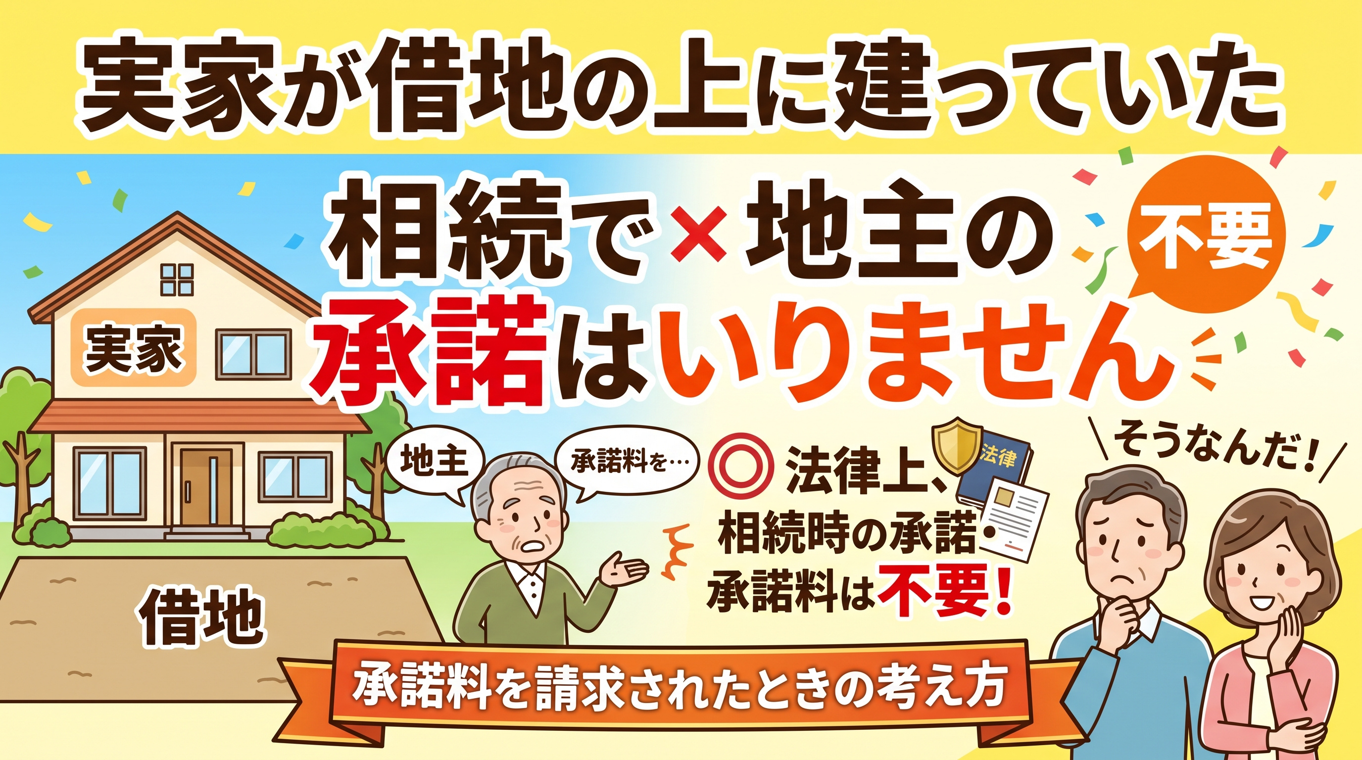 「実家が借地だった」相続に地主の承諾は必要？承諾料の目安の画像