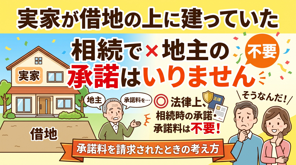 「実家が借地だった」相続に地主の承諾は必要？承諾料の目安の画像