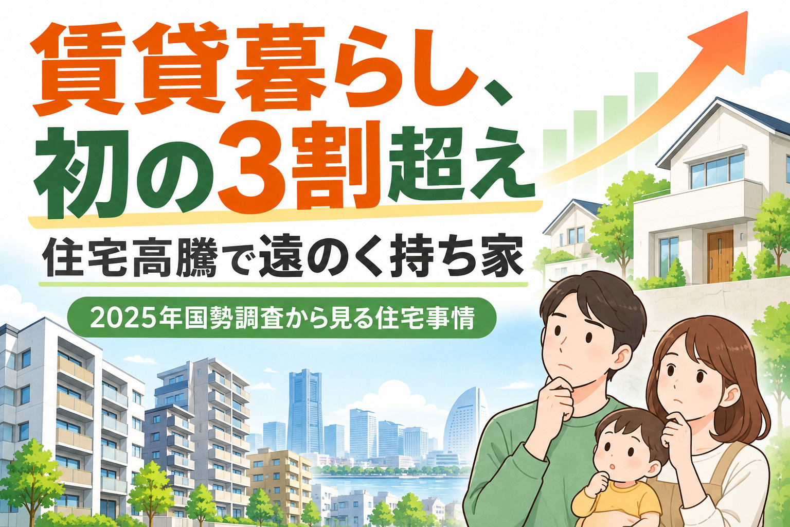 賃貸暮らしが初の3割超え！住宅価格の高騰で遠のくマイホームの画像