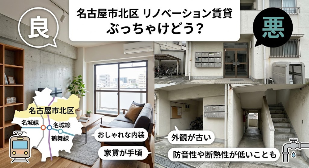 【名古屋市北区】リノベーション賃貸ってぶっちゃけどう？メリット・デメリットを徹底解説！の画像