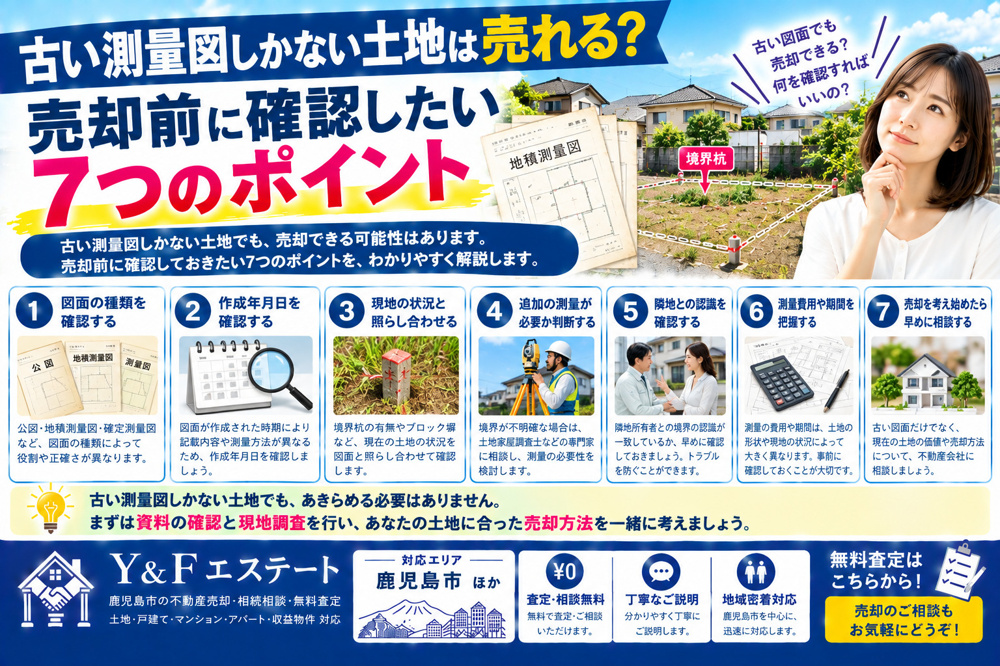 古い測量図しかない土地は売れる？売却前に確認したい7つのポイントの画像