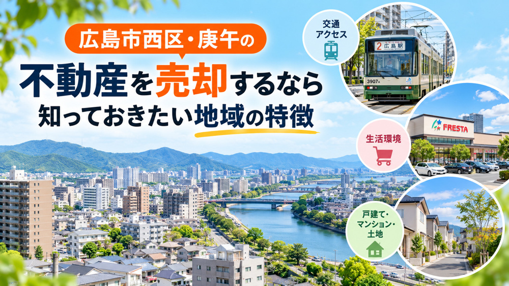 広島市西区・庚午の不動産を売却するなら知っておきたい地域の特徴の画像