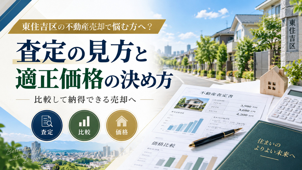東住吉区の不動産売却で悩む方へ？査定の見方と適正価格の決め方を解説の画像
