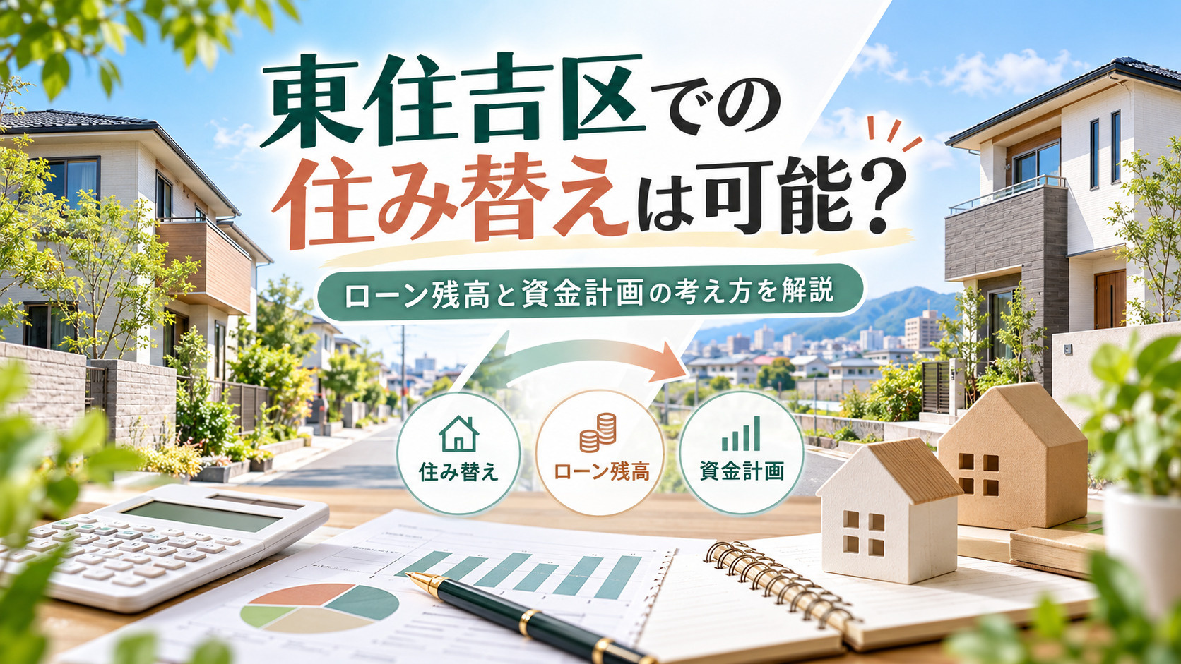 東住吉区での住み替えは可能?ローン残高と資金計画の考え方を解説の画像