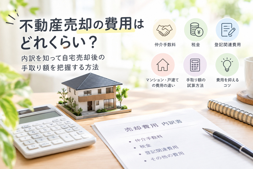 不動産売却の費用はどれくらい？内訳を知って自宅売却後の手取り額を把握する方法の画像