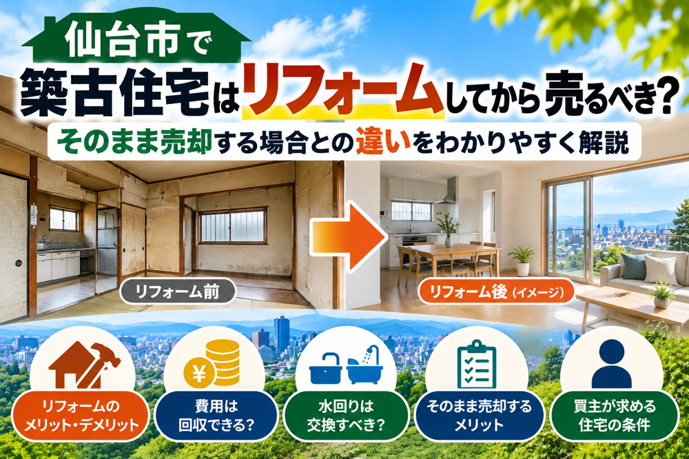 築古住宅はリフォームしてから売るべき？そのまま売却する場合との違いの画像