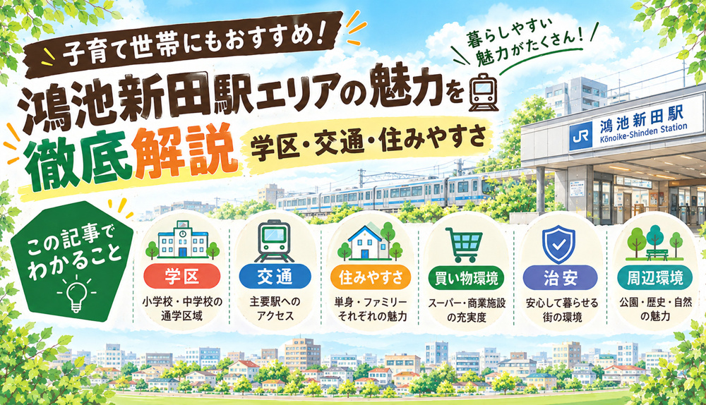 鴻池新田駅エリアの魅力を徹底解説｜学区・交通・住みやすさの画像