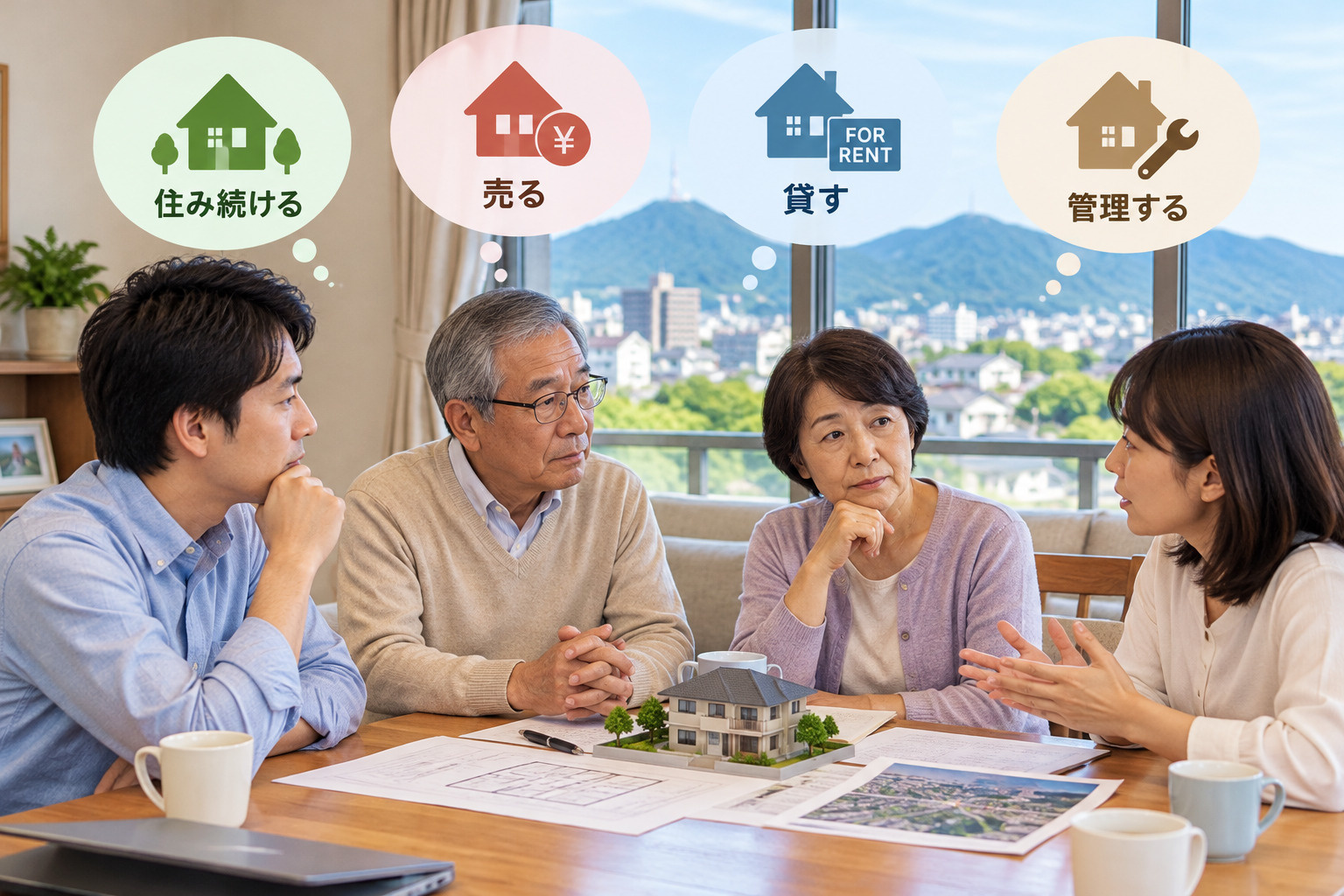 各務原市で親の家を相続する前に家族で確認したい希望|住む・売る・貸す・管理する選択肢の話し合い方の画像