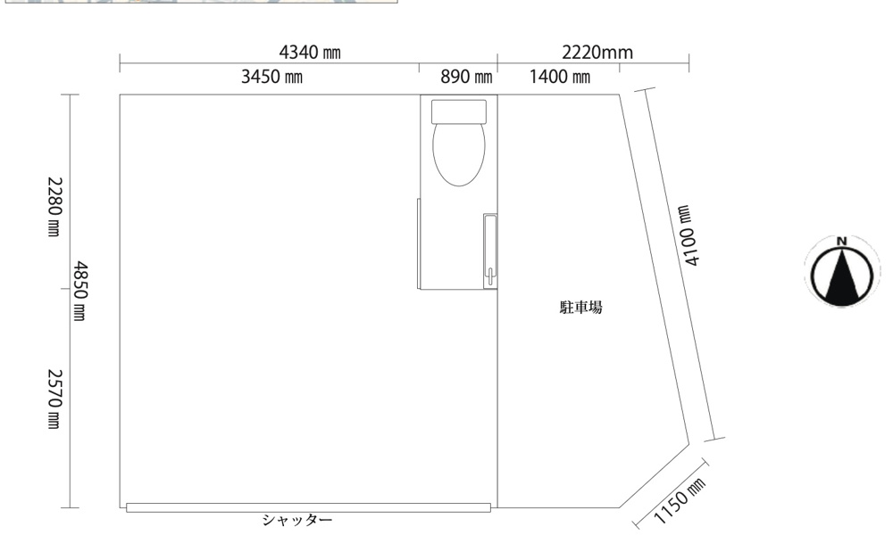新福島エリア！１階路面店舗！約６．３坪！駐車場付！業種相談！の画像