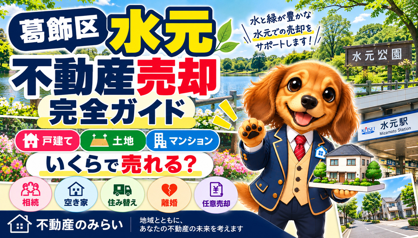 葛飾区水元で不動産を売却するなら？相場・査定・相続した実家・空き家の売り方を徹底解説の画像
