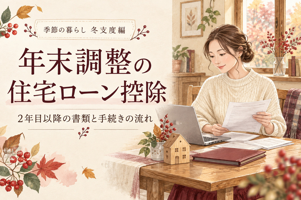 年末調整の住宅ローン控除　2年目以降の書類と手続きの流れの画像
