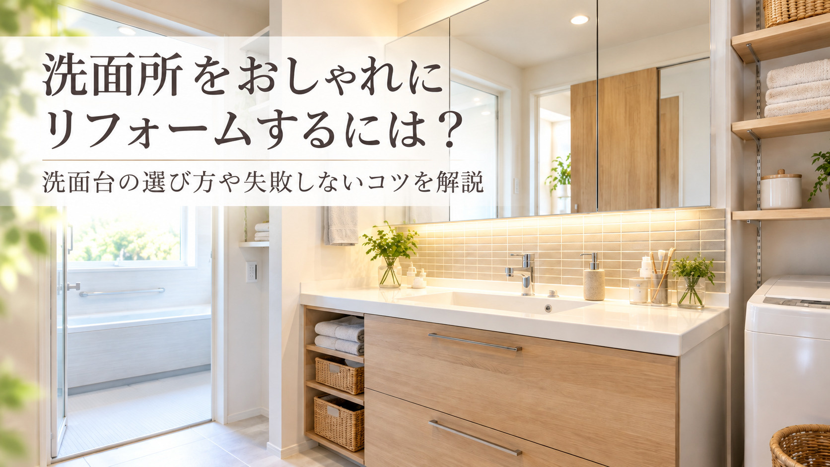 洗面所をおしゃれにリフォームするには？洗面台の選び方や失敗しないコツを解説の画像
