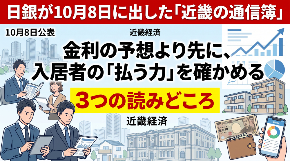 日銀「さくらレポート」近畿判断と投資家の3つの視点の画像