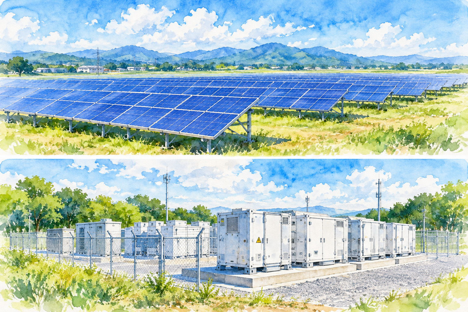 太陽光発電事業から蓄電池事業へ取り組む株式会社ロウタスの土地活用イメージ
