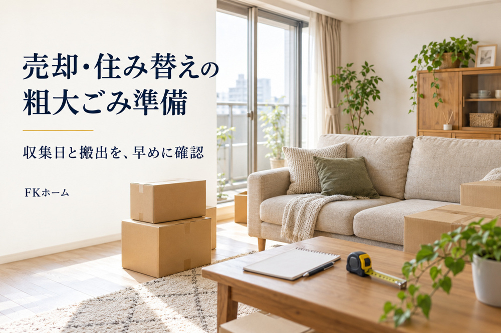 売却・住み替えの粗大ごみ、いつ申し込む？川崎・横浜で引渡し前に確認したい準備の画像