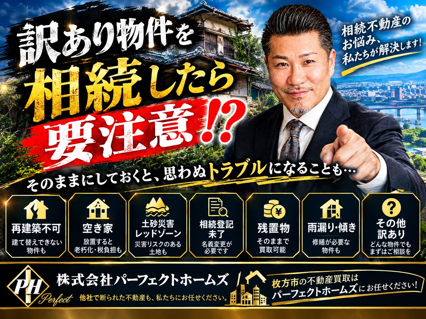 訳あり物件を相続したら要注意？老朽化や雨漏りシロアリ傾き事故物件遺品そのままの対処法の画像