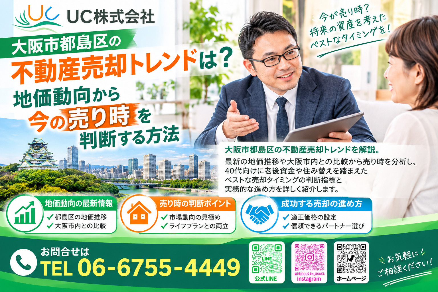 大阪市都島区の不動産売却トレンドは?地価動向から今の売り時を判断する方法の画像
